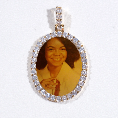 3D Oval Custom Picture Pendant