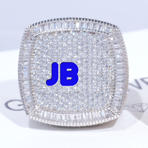 CUSTOM LETTER 3D ICED RING