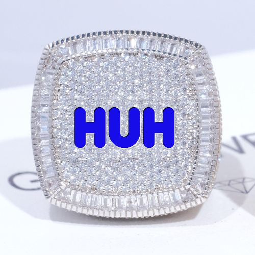 CUSTOM LETTER 3D ICED RING
