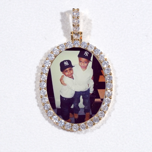 3D Oval Custom Picture Pendant