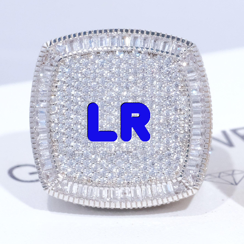 CUSTOM LETTER 3D ICED RING