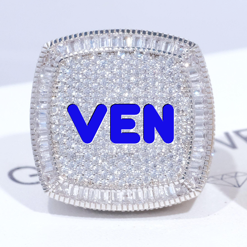 CUSTOM LETTER 3D ICED RING