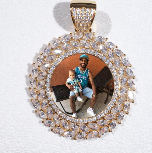 Large 3D Wheat Ear Custom Picture Pendant