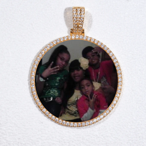 MEDIUM 3D CIRCLE CUSTOM PICTURE PENDANT