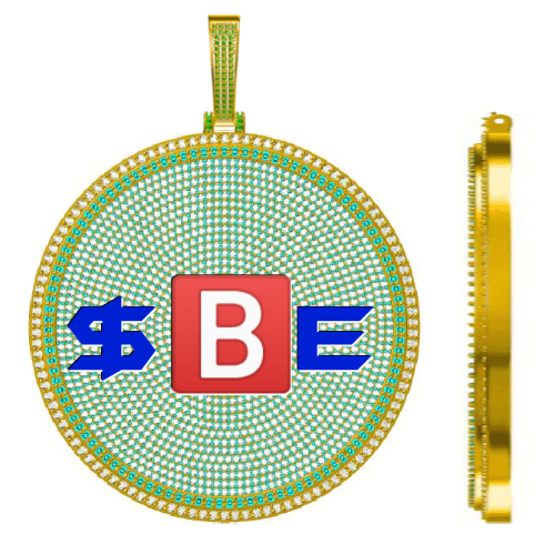 CUSTOM LETTER NECKLACE 3D BIG DISC