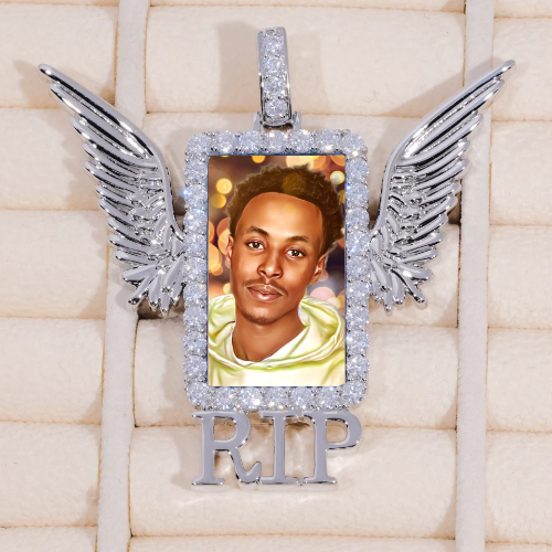 RIP WING 3D CUSTOM PICTURE PENDANT