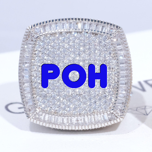 CUSTOM LETTER 3D ICED RING