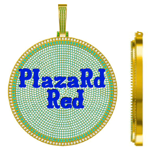 CUSTOM LETTER NECKLACE 3D BIG DISC