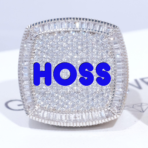 CUSTOM LETTER 3D ICED RING