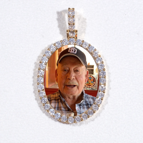 3D Oval Custom Picture Pendant
