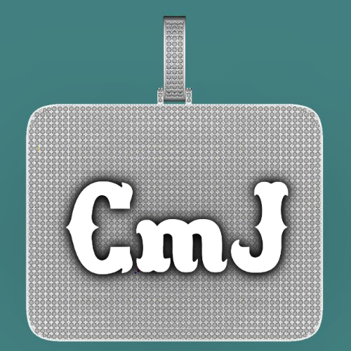 CUSTOM LETTER NECKLACE 3D BIG SQUARE
