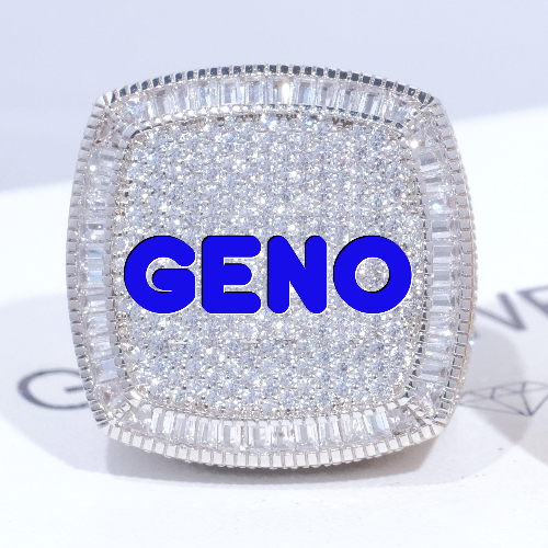 CUSTOM LETTER 3D ICED RING
