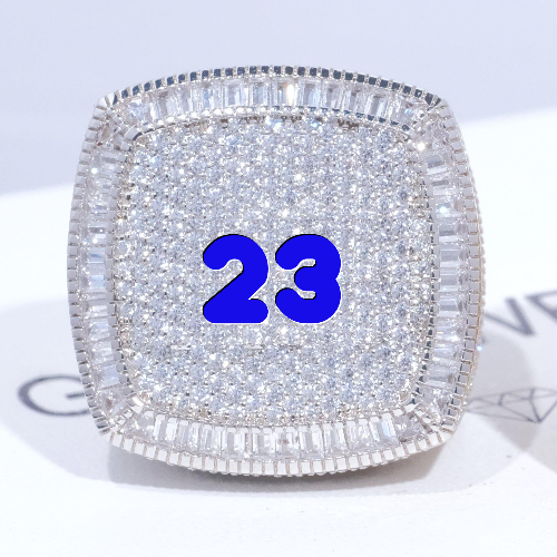 CUSTOM LETTER 3D ICED RING