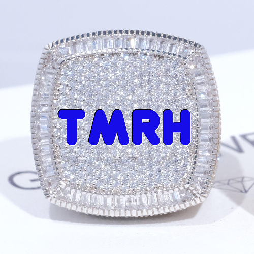 CUSTOM LETTER 3D ICED RING