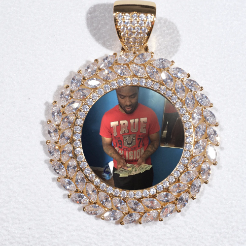Large 3D Wheat Ear Custom Picture Pendant
