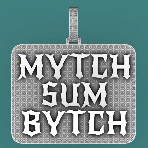 CUSTOM LETTER NECKLACE 3D BIG SQUARE