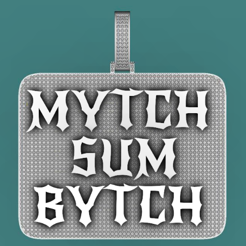 CUSTOM LETTER NECKLACE 3D BIG SQUARE