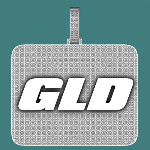 CUSTOM LETTER NECKLACE 3D BIG SQUARE