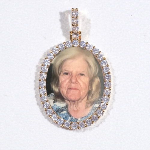 3D Oval Custom Picture Pendant