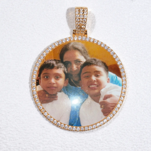 MEDIUM 3D CIRCLE CUSTOM PICTURE PENDANT