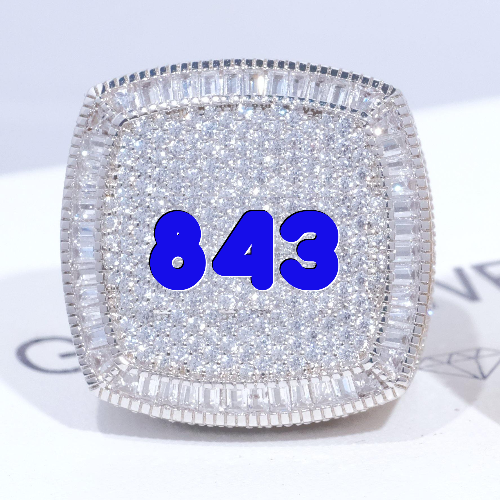 CUSTOM LETTER 3D ICED RING