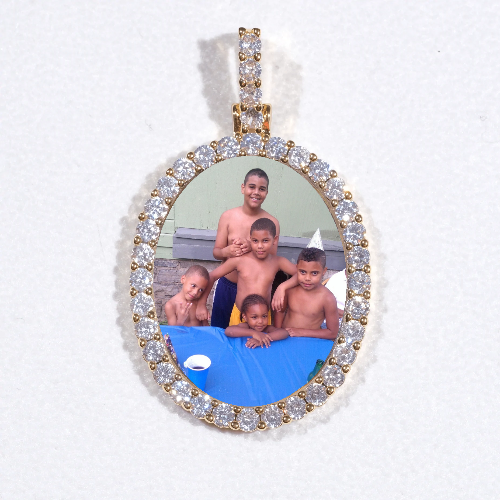 3D Oval Custom Picture Pendant