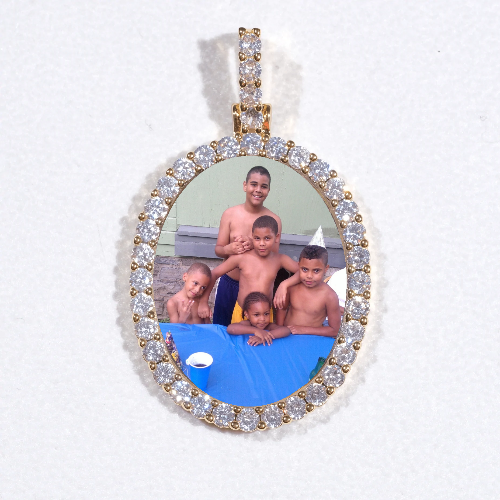 3D Oval Custom Picture Pendant