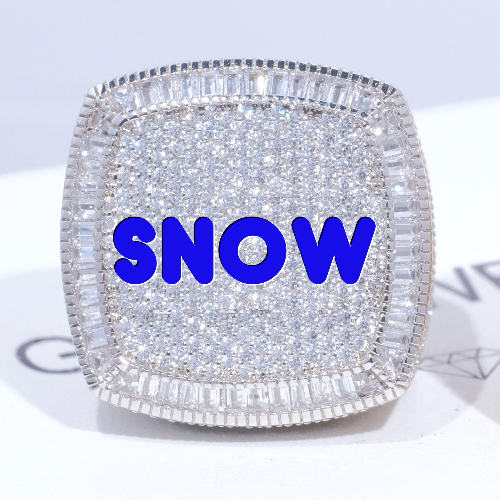 CUSTOM LETTER 3D ICED RING