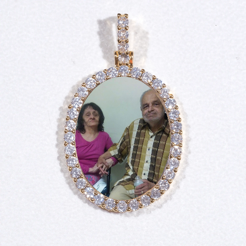 3D Oval Custom Picture Pendant