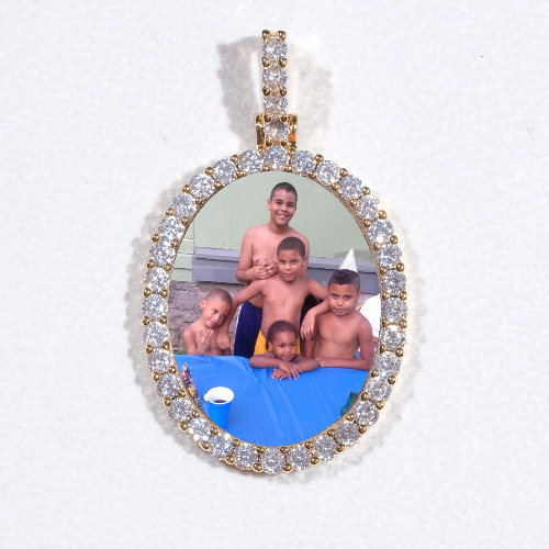 3D Oval Custom Picture Pendant