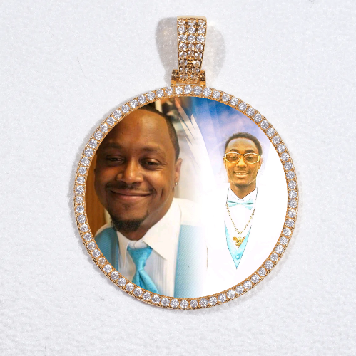 MEDIUM 3D CIRCLE CUSTOM PICTURE PENDANT