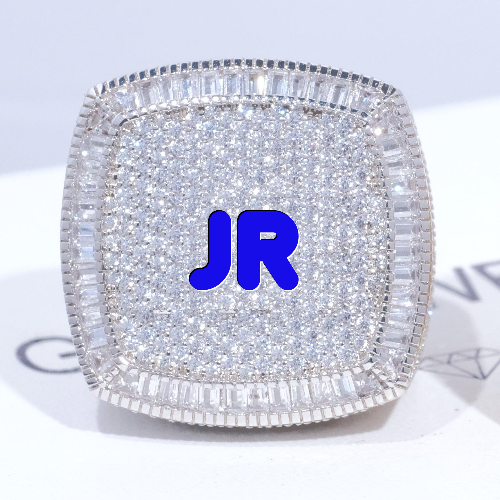 CUSTOM LETTER 3D ICED RING
