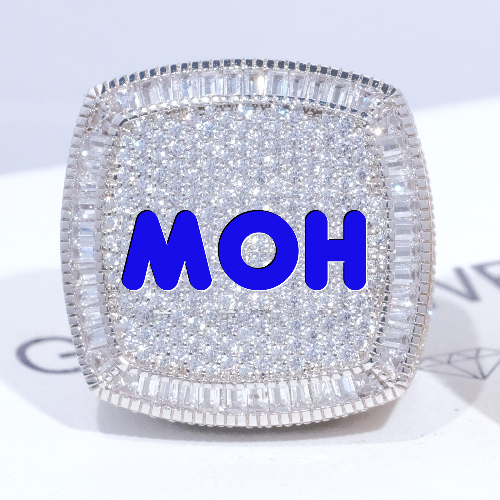 CUSTOM LETTER 3D ICED RING