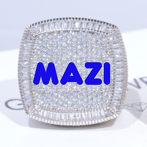 CUSTOM LETTER 3D ICED RING