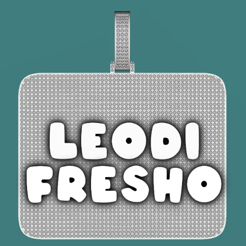 CUSTOM LETTER NECKLACE 3D BIG SQUARE