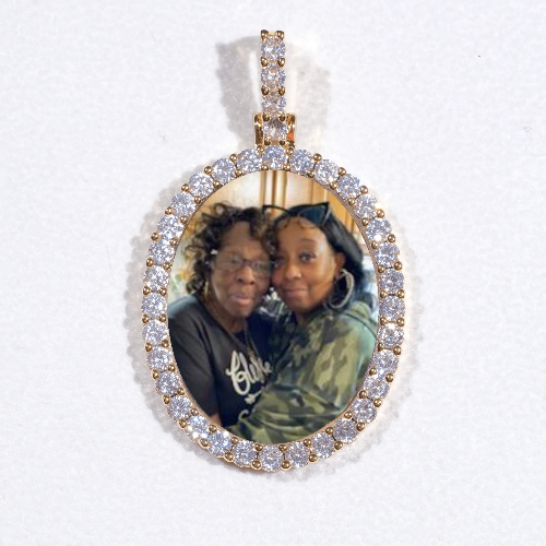 3D Oval Custom Picture Pendant