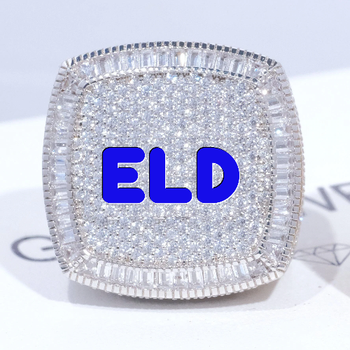CUSTOM LETTER 3D ICED RING