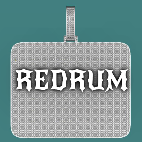CUSTOM LETTER NECKLACE 3D BIG SQUARE