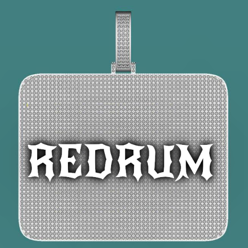 CUSTOM LETTER NECKLACE 3D BIG SQUARE