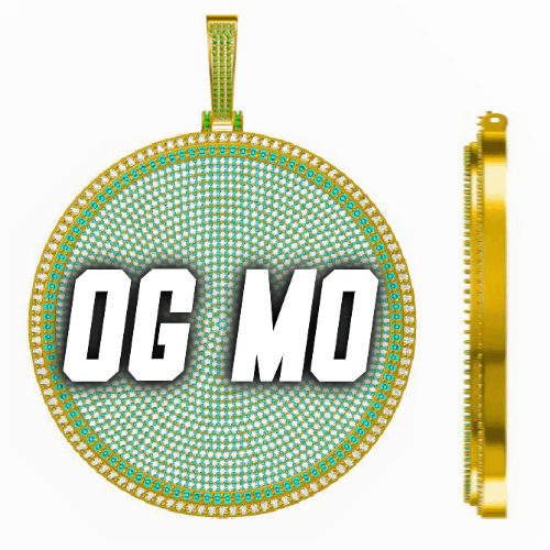 CUSTOM LETTER NECKLACE 3D BIG DISC