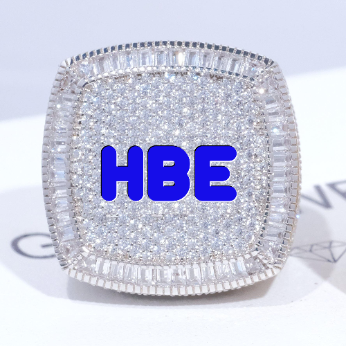 CUSTOM LETTER 3D ICED RING