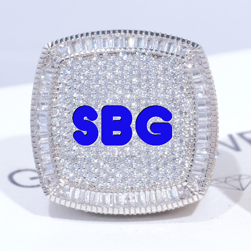 CUSTOM LETTER 3D ICED RING