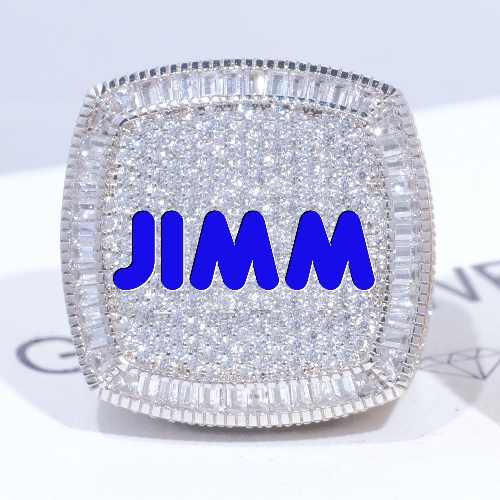 CUSTOM LETTER 3D ICED RING