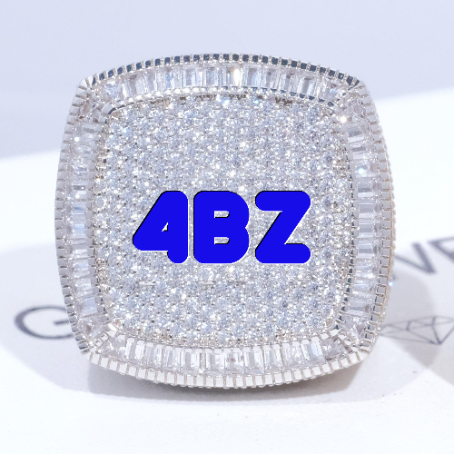 CUSTOM LETTER 3D ICED RING