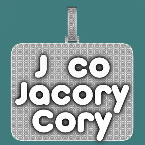 CUSTOM LETTER NECKLACE 3D BIG SQUARE