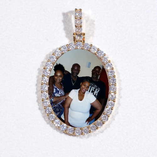 3D Oval Custom Picture Pendant