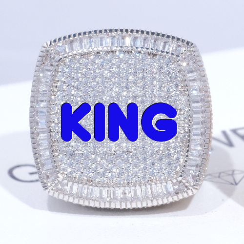 CUSTOM LETTER 3D ICED RING