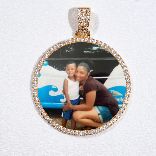 MEDIUM 3D CIRCLE CUSTOM PICTURE PENDANT