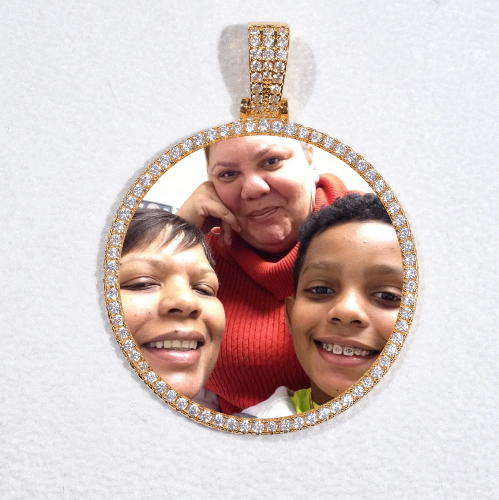 MEDIUM 3D CIRCLE CUSTOM PICTURE PENDANT