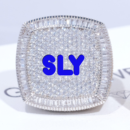 CUSTOM LETTER 3D ICED RING